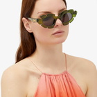 Loewe Eyewear Paula's Ibiza Flower Sunglasses in Green 