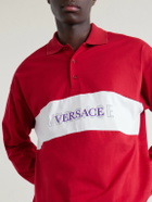 Versace - Polo Cotton Logo Embroidery Shirt - Red