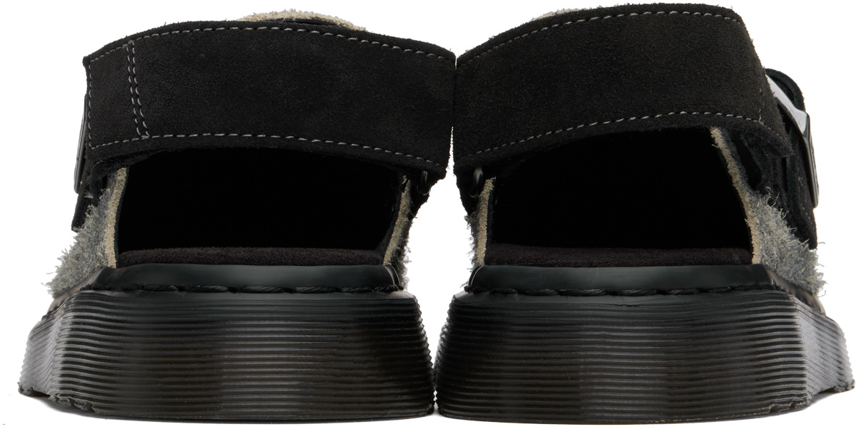 Dr. Martens Gray Jorge II Hairy Suede Slingback Mules Dr. Martens