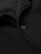 Les Tien - Camp-Collar Cotton-Fleece Overshirt - Black