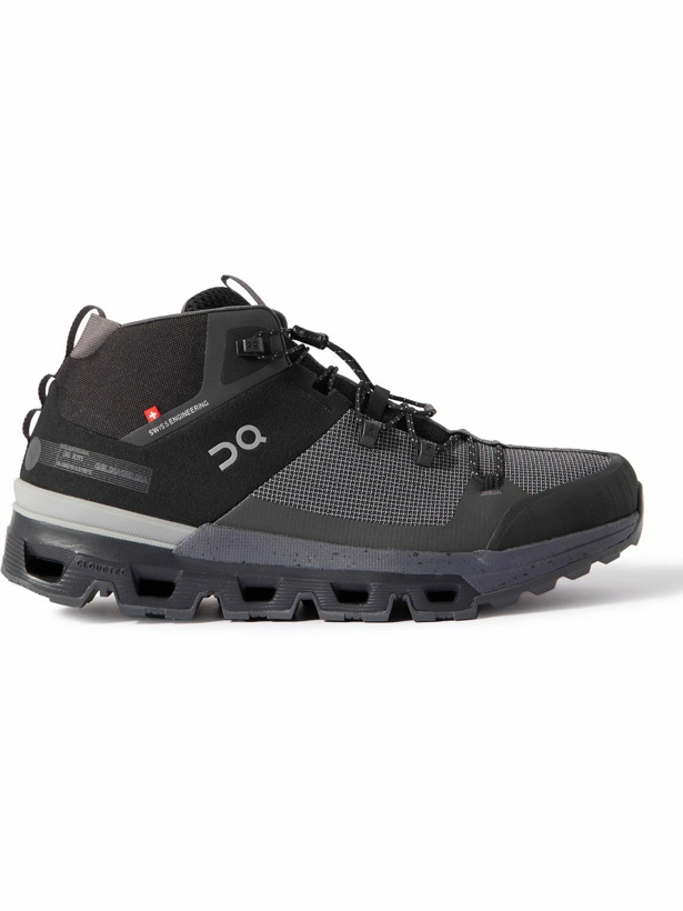 Photo: ON - Cloudtrax Recycled-Faux Suede, Mesh, Ripstop and Rubber Hiking Shoes - Black