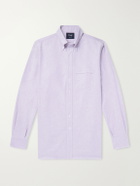 Drake's - Button-Down Collar Cotton Oxford Shirt - Purple