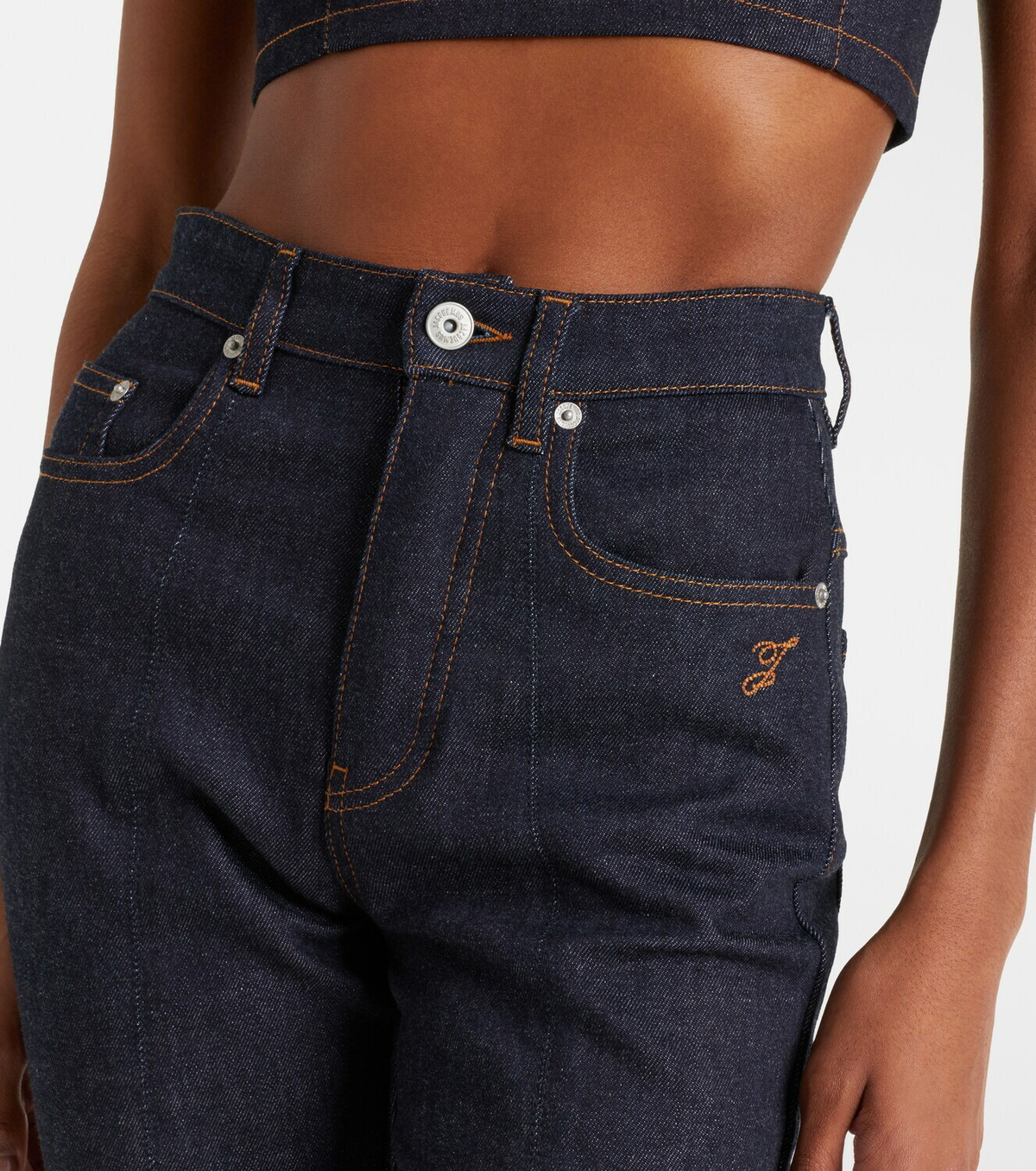 Jacquemus Logo capri jeans