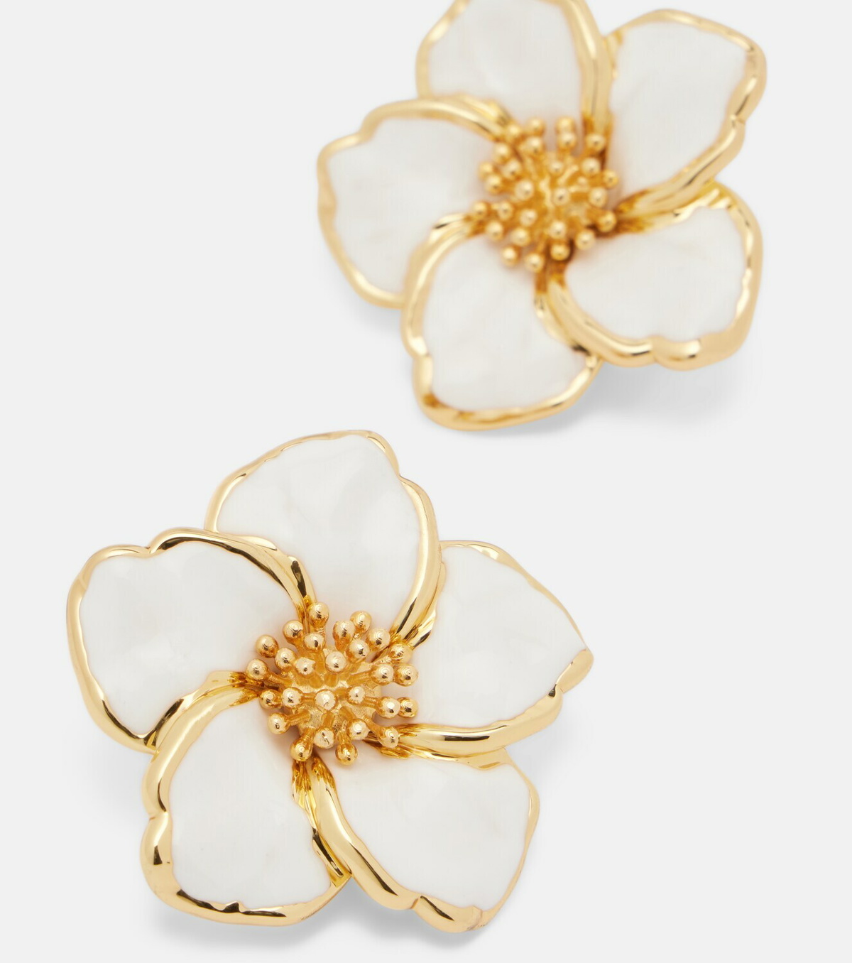 Dolce&Gabbana Floral enamel clip-on earrings
