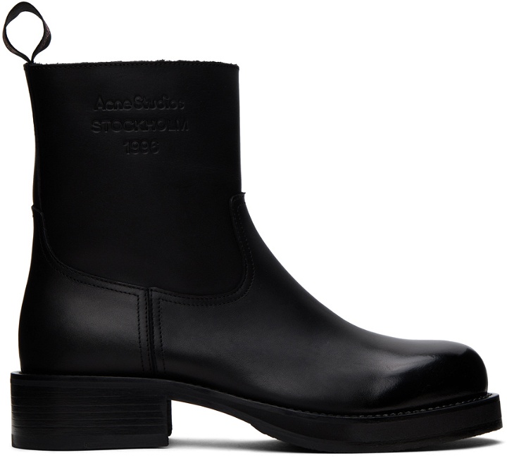 Photo: Acne Studios Black Glossed Leather Boots