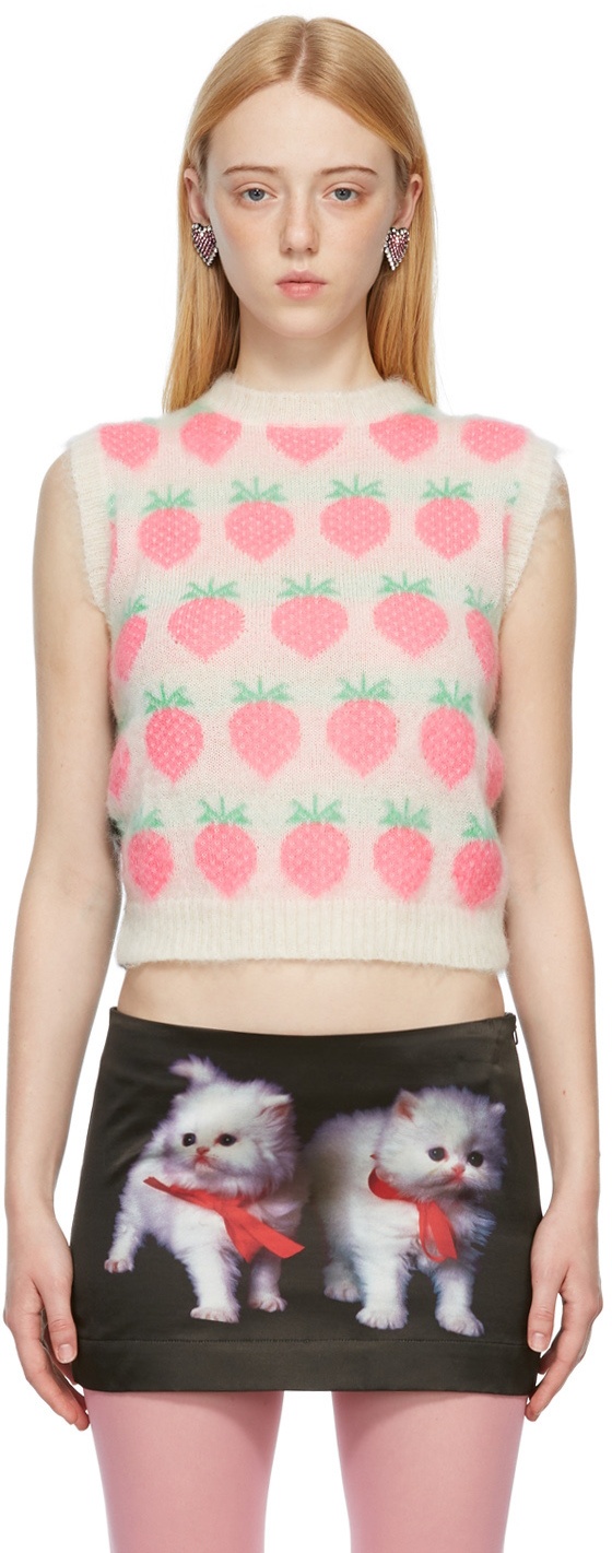 Photo: Ashley Williams Multicolor Patterned Strawberries & Bows Vest