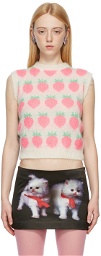 Ashley Williams Multicolor Patterned Strawberries & Bows Vest