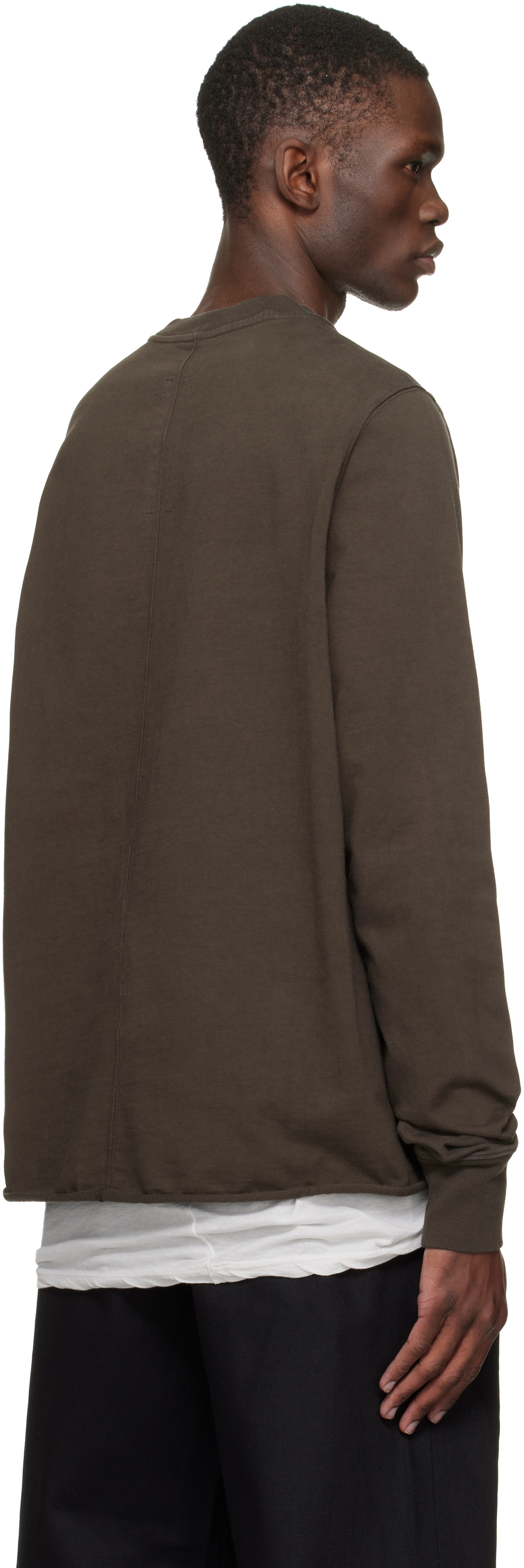 Rick Owens DRKSHDW Brown Temple Crewneck Sweatshirt