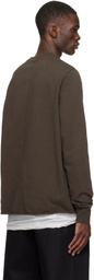 Rick Owens DRKSHDW Brown Temple Crewneck Sweatshirt