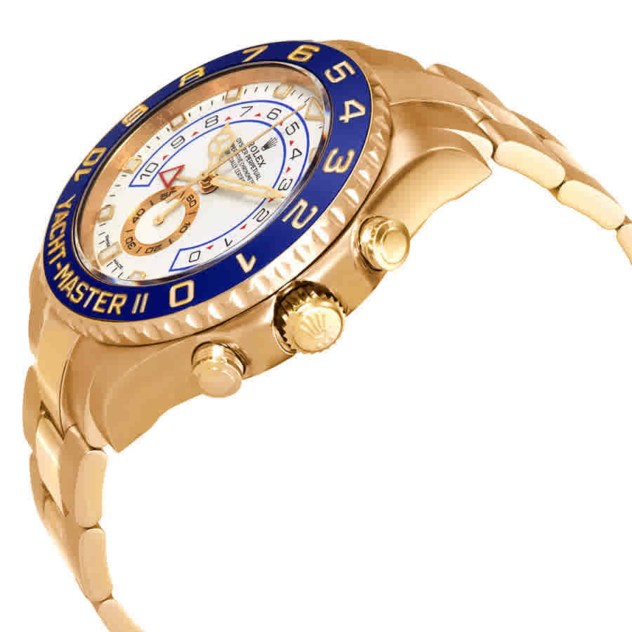 Rolex Yacht-Master II Automatic White Dial Mens 18kt Yellow Gold Oyster Watch 116688-0002