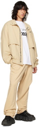 We11done Beige Loose Fit Jacket