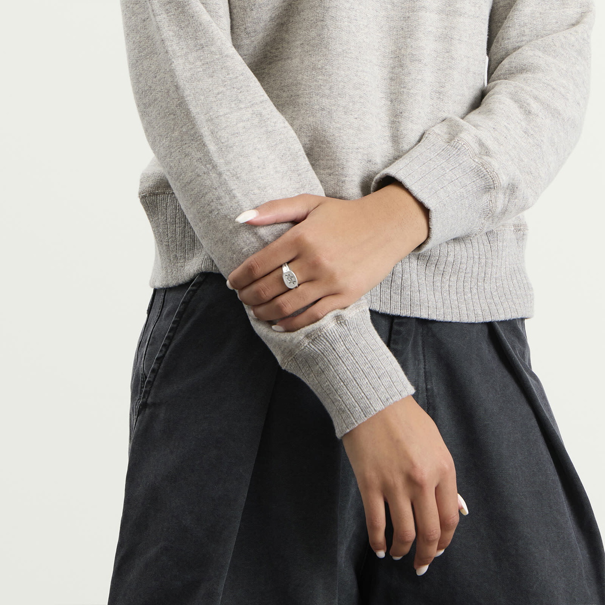 TwoJeys Superstar Signet Ring in Silver