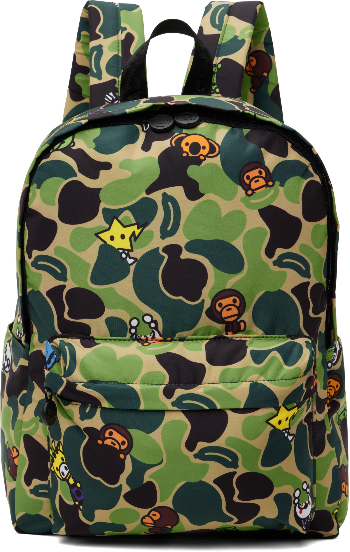 BAPE Khaki New ABC Milo All Friends Medium Backpack