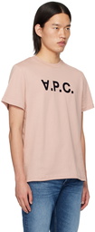 A.P.C. Pink Standard Grand 'V.P.C.' T-Shirt