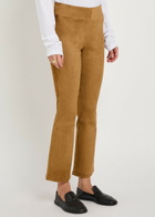 Arma Zaragoza Slim Bootcut Suede Trousers Light Brown