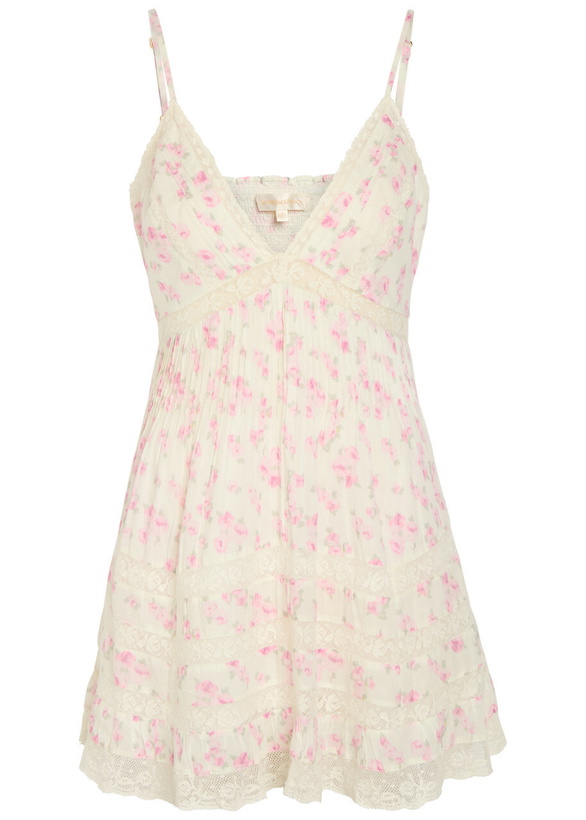 Photo: Loveshackfancy Alonna Floral-print Cotton Mini Dress Pink