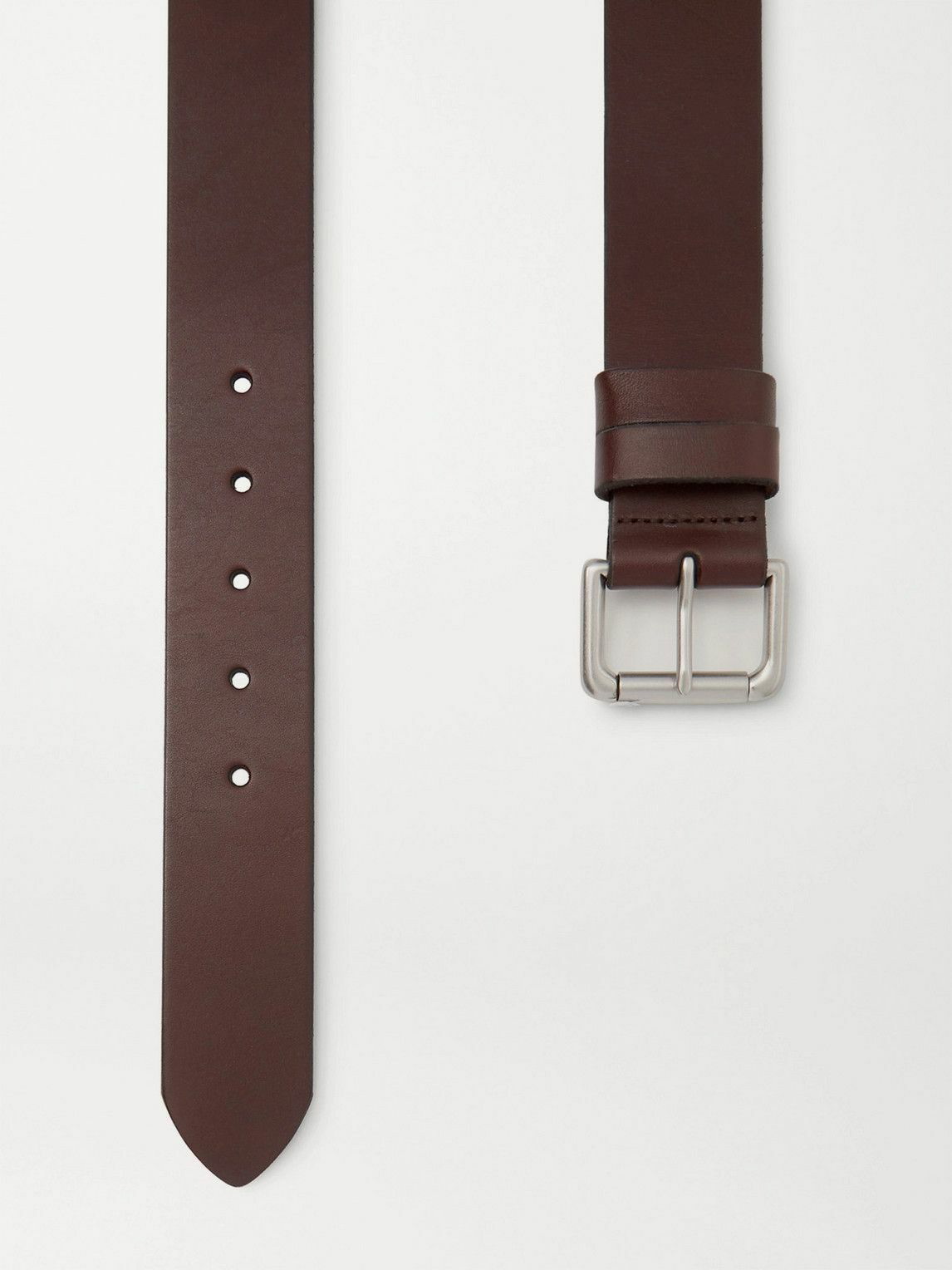 POLO RALPH LAUREN - 3cm Braided Leather Belt - Brown Polo Ralph Lauren