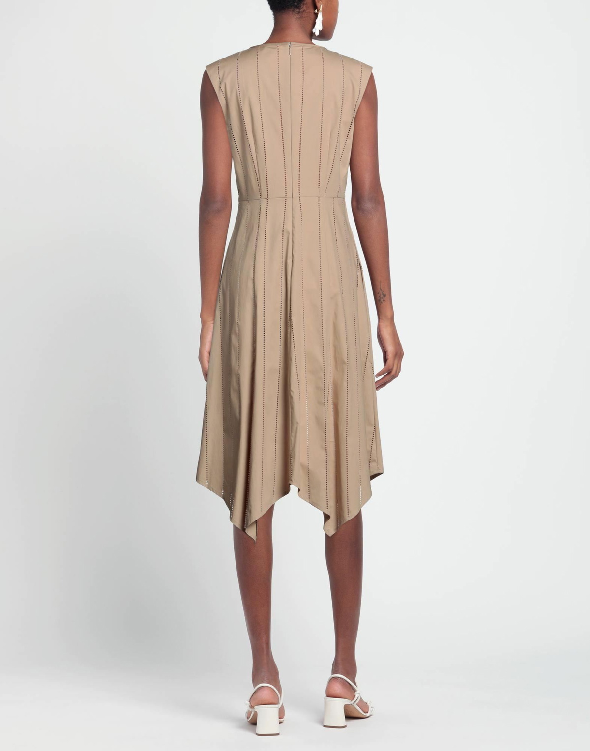 Peserico Womens Midi dress Light brown