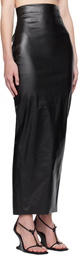 Rick Owens Black Porterville Dirt Pillar Denim Maxi Skirt