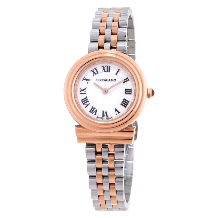 Photo: Ferragamo Gancini Quartz White Dial Ladies Watch SFMV01624
