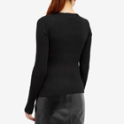 Anine Bing Women's Lora Knitted Jumper With Cut Out in Black