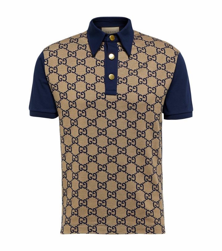 Photo: Gucci - Maxi GG silk and cotton polo shirt