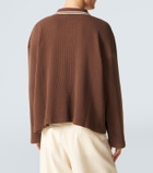 Bode Geneva waffle-knit cotton polo sweater