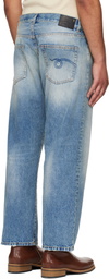 R13 Blue Washed Boyfriend Jeans