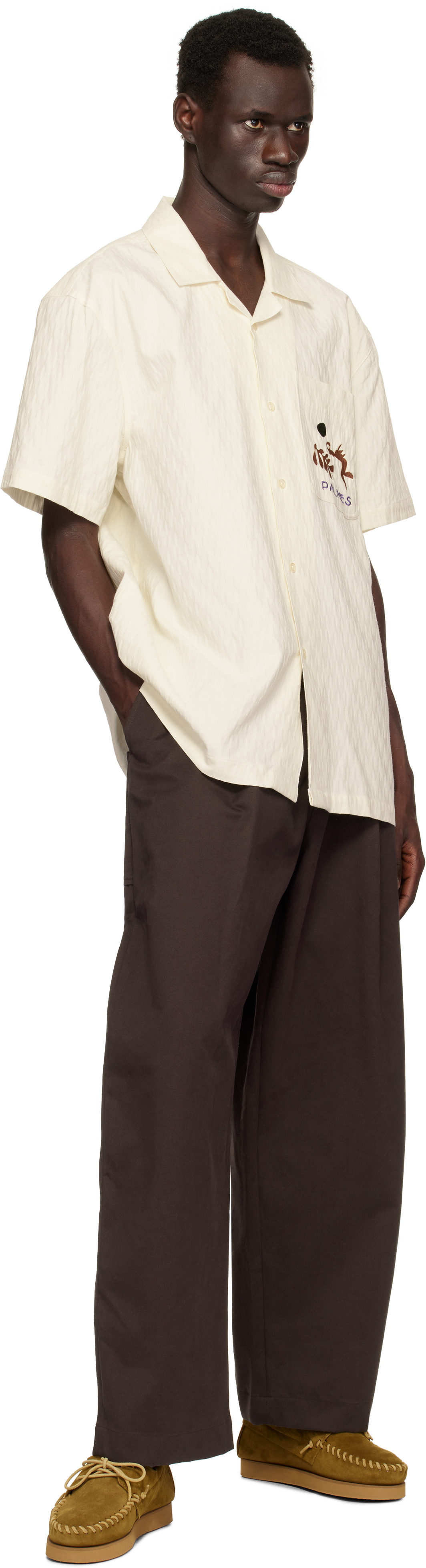 Palmes Off-White Garden Short Sleeved Shirt