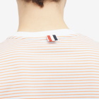 Thom Browne Men's Oversized Pocket Stripe T-Shirt in Orange