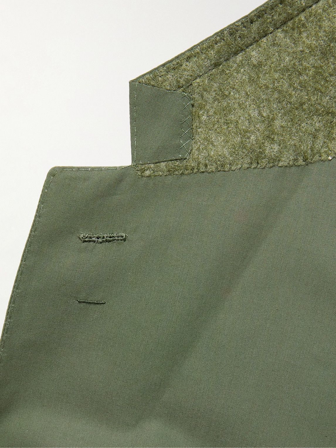 UMIT BENAN B - Cotton and Silk-Blend Blazer - Green