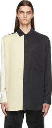 Song for the Mute Black & White Paneled Shirt