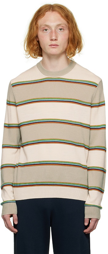 Photo: Paul Smith Off-White Stripe Sweater