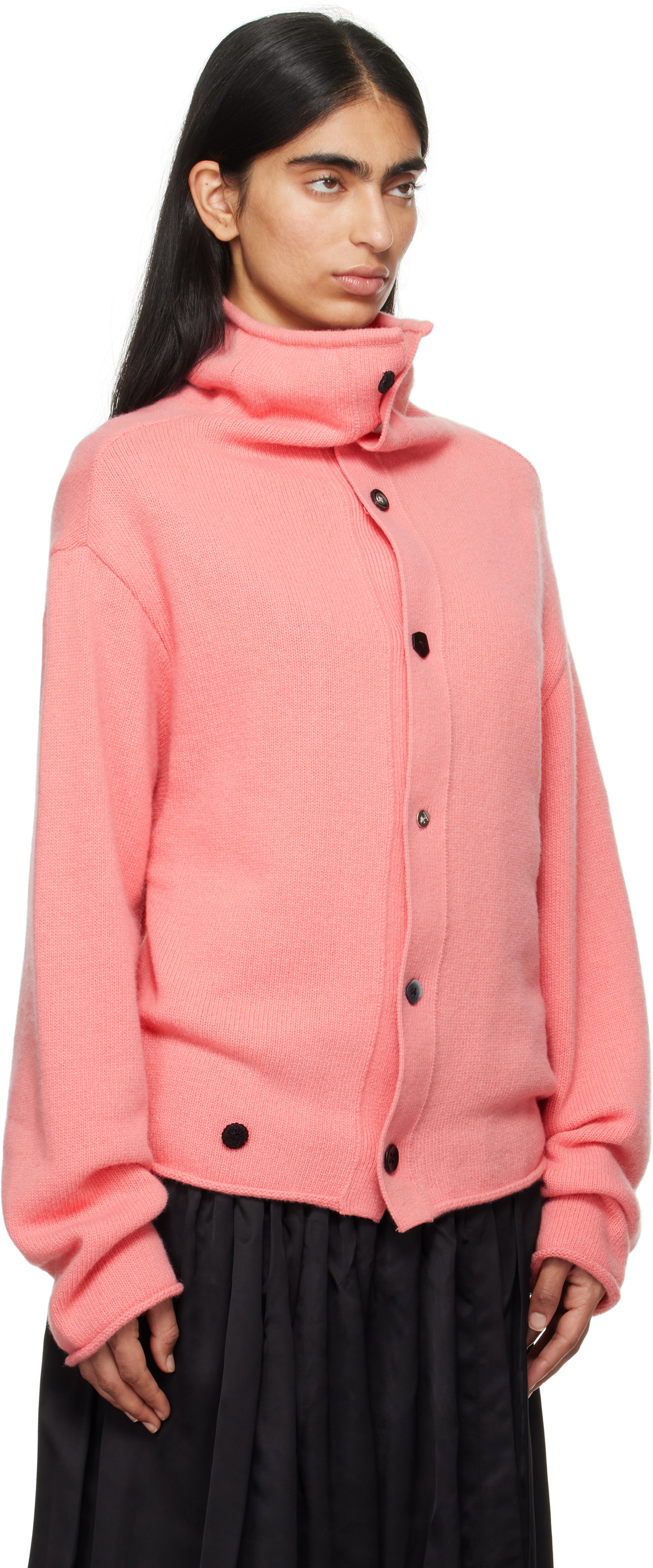 ADER error Pink Mohair Cardigan