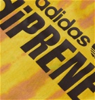 adidas Originals - Logo-Print Tie-Dyed Cotton-Jersey T-Shirt - Yellow