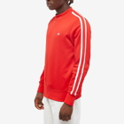 AMI Men's Track Crew Sweat in Scarlet Red