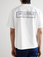 Jacquemus - Logo-Print Embroidered Cotton-Jersey T-Shirt - White