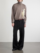 Enfants Riches Déprimés - Broken Rope Embroidered Merino Wool Turtleneck - Brown