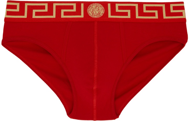 Photo: Versace Underwear Red Greca Border Briefs