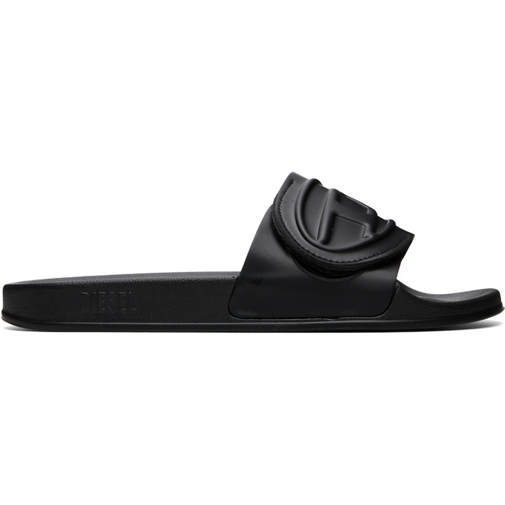 Photo: Diesel Black SA-Bloop Strap Pool Slides