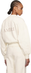 AMIRI Off-White 'Amiri' Starburst Cropped Sweatshirt