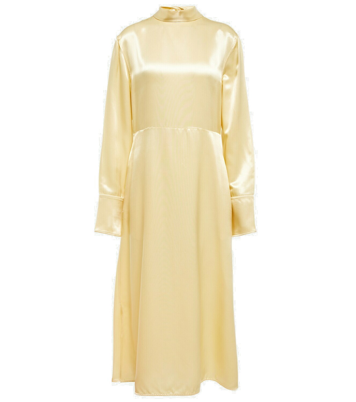 【送料&関税込】Jil Sander Satin Sleeveless Midi Dress Jil Sander Sleeveless Midi A-Line Dress | Neiman Marcus