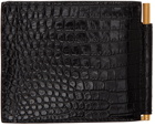 TOM FORD Black Alligator Money Clip Wallet