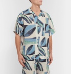 Desmond & Dempsey - Cuban Printed Linen Pyjama Shirt - Multi