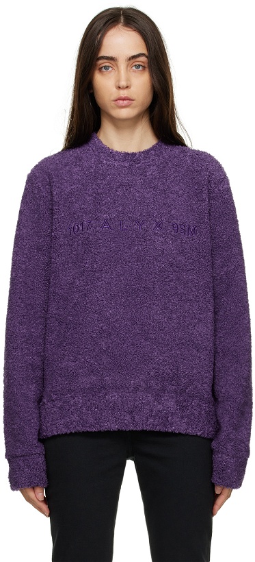 Photo: 1017 ALYX 9SM Purple Embroidered Sweatshirt