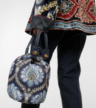 Etro Printed satin clutch