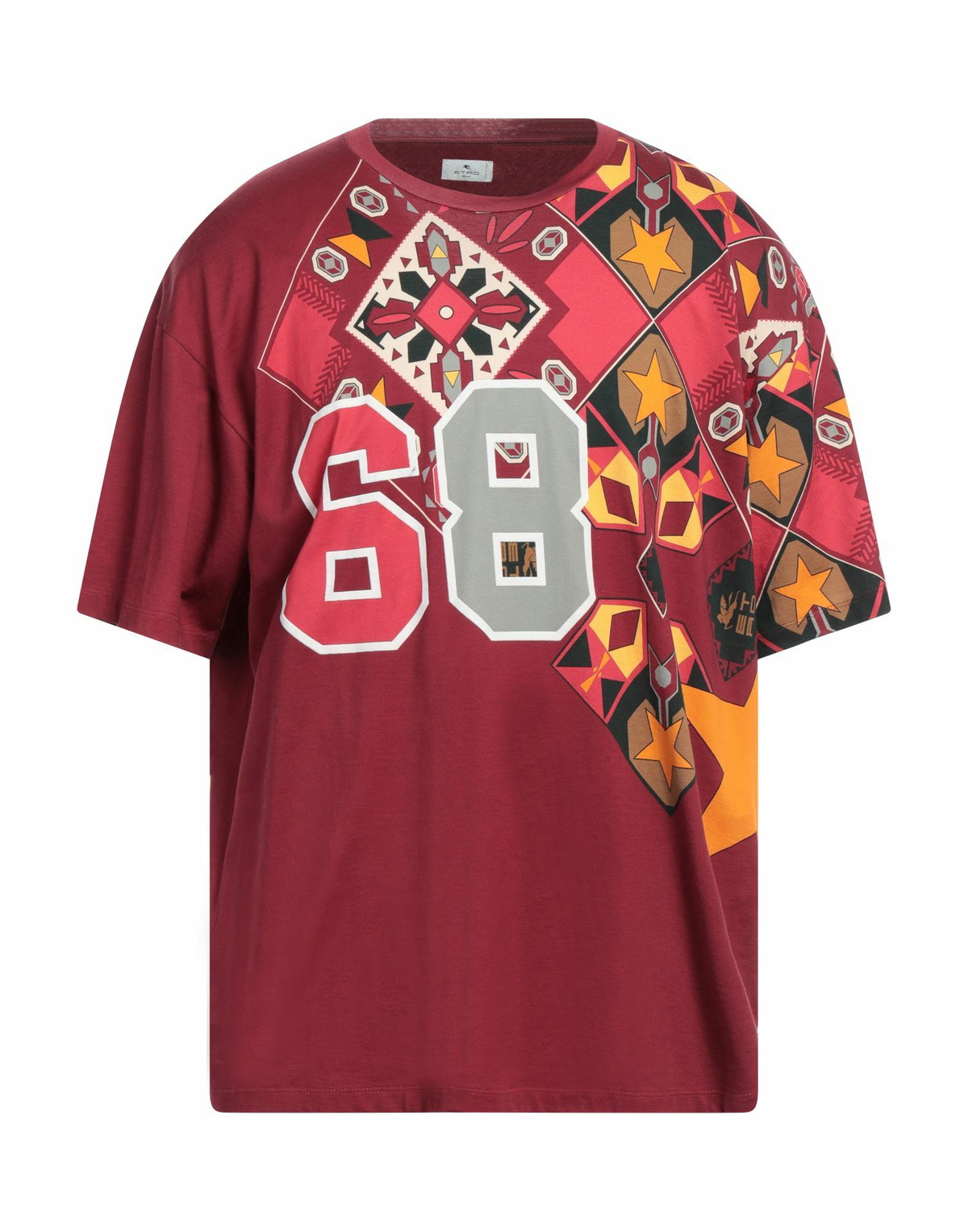 Etro Mens T-shirt Burgundy