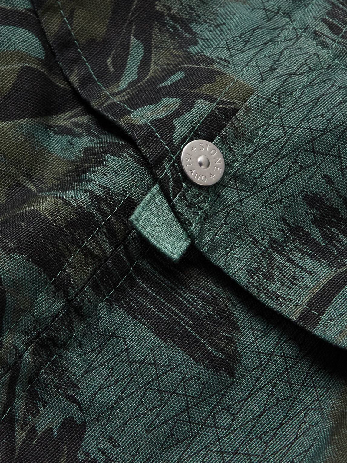 Stone Island Shadow Project - Logo-Appliquéd Printed Linen and CORDURA ...