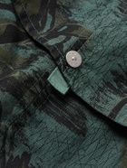 Stone Island Shadow Project - Logo-Appliquéd Printed Linen and CORDURA-Blend Hooded Parka - Green
