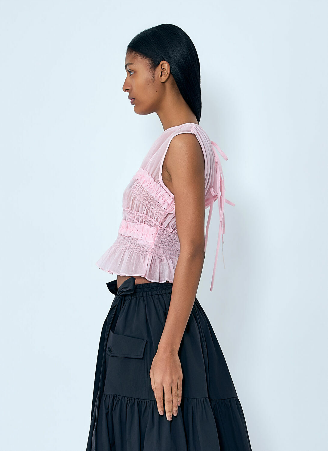 Cecilie Bahnsen Sheer Ruffle Blouse